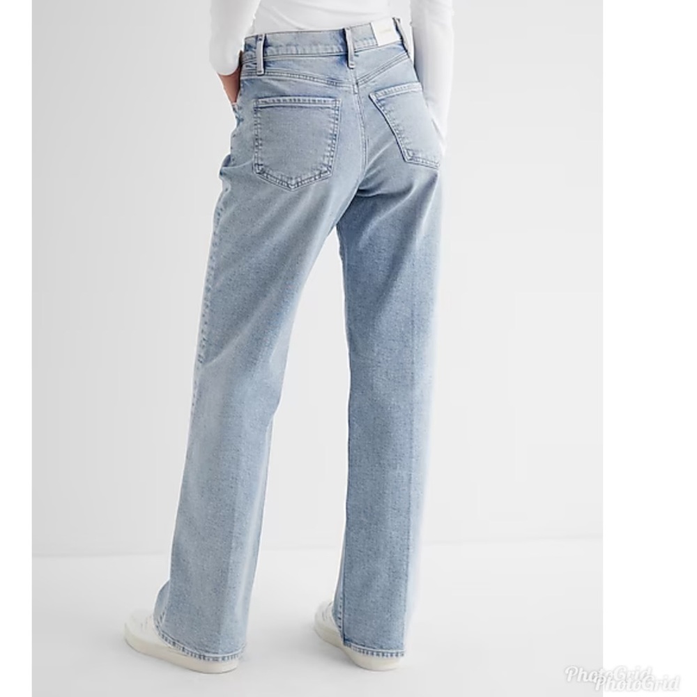 Express Wide Leg High Rise Jeans size 10 R - Picture 2 of 12